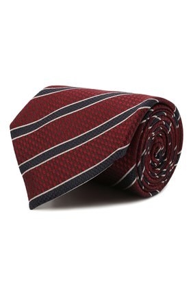 Мужской шелковый галстук ERMENEGILDO ZEGNA бордового цвета по цене 28350 руб., арт. Z9D12/18B | Фото 1
