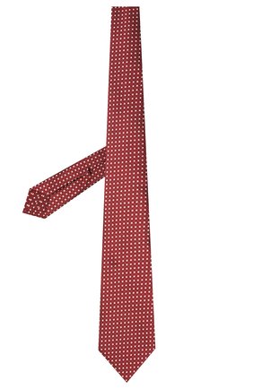 Мужской шелковый галстук ERMENEGILDO ZEGNA бордового цвета, арт. Z9D12/18B | Фото 2 (Принт: С принтом; Материал: Текстиль, Шелк)