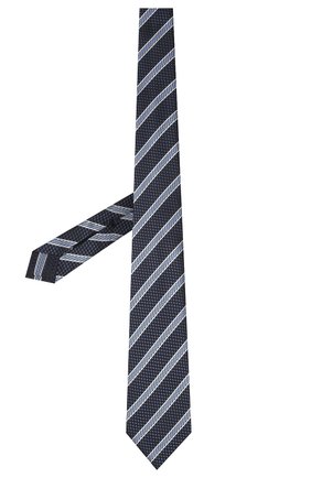Мужской шелковый галстук ERMENEGILDO ZEGNA темно-синего цвета по цене 28350 руб., арт. Z9D10/18B | Фото 2 Мужской шелковый галстук ERMENEGILDO ZEGNA темно-синего цвета, арт. Z9D10/18B | Фото 2 (Принт: С принтом; Материал: Шелк, Текстиль)