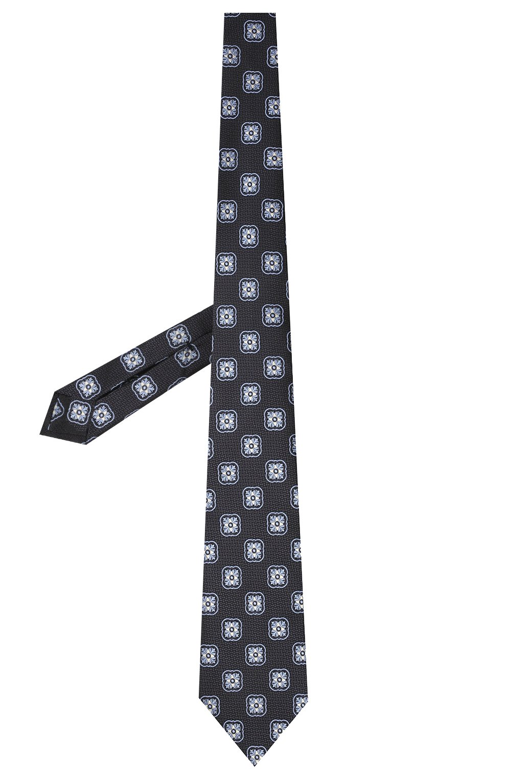 Мужской шелковый галстук ERMENEGILDO ZEGNA синего цвета, арт. Z9D10/18B | Фото 2 (Принт: С принтом; Материал: Текстиль, Шелк)