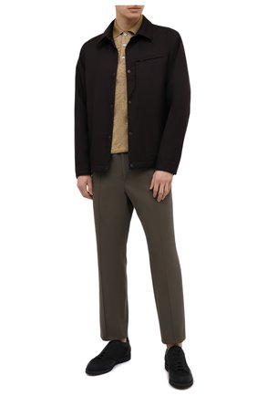 Мужское поло из хлопка и шелка ERMENEGILDO ZEGNA бежевого цвета по цене 47300 руб., арт. UW369/746 | Фото 2 Мужское поло из хлопка и шелка ERMENEGILDO ZEGNA бежевого цвета, арт. UW369/746 | Фото 2