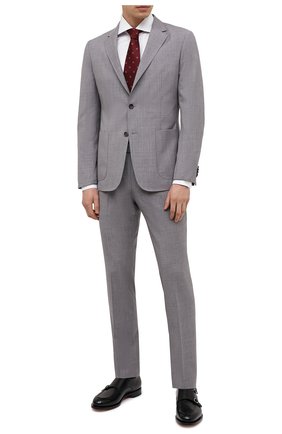 Мужской шерстяной костюм Z ZEGNA светло-серого цвета по цене 143000 руб., арт. 922882/2X7YGX | Фото 1 Мужской шерстяной костюм Z ZEGNA светло-серого цвета, арт. 922882/2X7YGX | Фото 1 (Костюмы М: Однобортный; Рукава: Длинные; Стили: Классический; Материал подклада: Синтетический материал; Материал внешний: Шерсть)