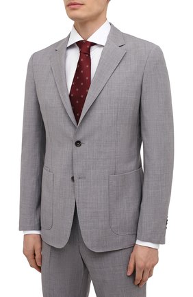 Мужской шерстяной костюм Z ZEGNA светло-серого цвета по цене 143000 руб., арт. 922882/2X7YGX | Фото 2 Мужской шерстяной костюм Z ZEGNA светло-серого цвета, арт. 922882/2X7YGX | Фото 2 (Костюмы М: Однобортный; Рукава: Длинные; Стили: Классический; Материал подклада: Синтетический материал; Материал внешний: Шерсть)