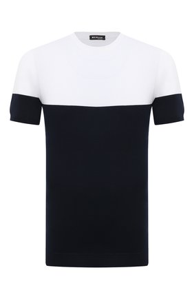 Мужской хлопковый джемпер KITON темно-синего цвета по цене 117500 руб., арт. UK1035 | Фото 1 Мужской хлопковый джемпер KITON темно-синего цвета, арт. UK1035 | Фото 1 (Рукава: Короткие; Принт: С принтом; Стили: Кэжуэл; Материал внешний: Хлопок; Мужское Кросс-КТ: Джемперы; Длина (для топов): Стандартные; Вырез: Круглый; Региональные ограничения белый список (Axapta Mercury): RU)