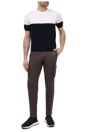 Мужские брюки-карго изо льна и хлопка KITON темно-коричневого цвета, арт. UFPPCAJ07T38 | Фото 2 (Материал внешний: Хлопок, Лен; Длина (брюки, джинсы): Стандартные; Случай: Повседневный; Стили: Кэжуэл; Силуэт М (брюки): Карго; Региональные ограничения белый список (Axapta Mercury): RU)