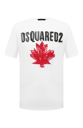 Мужская хлопковая футболка DSQUARED2 белого цвета по цене 21800 руб., арт. S74GD0784/S23852 | Фото 1 Мужская хлопковая футболка DSQUARED2 белого цвета, арт. S74GD0784/S23852 | Фото 1