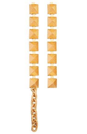 Женский пояс rockstud VALENTINO золотого цвета, арт. VW2T0V70/IDS | Фото 3 (Региональные ограничения белый список (Axapta Mercury): RU; Кросс-КТ: Тонкие; Материал: Металл)