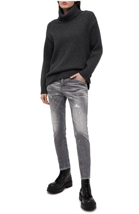 Женские джинсы DSQUARED2 серого цвета по цене 48700 руб., арт. S75LB0445/S30260 | Фото 2 Женские джинсы DSQUARED2 серого цвета, арт. S75LB0445/S30260 | Фото 2