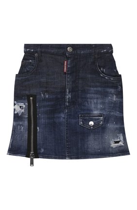 Женская джинсовая юбка DSQUARED2 синего цвета по цене 39950 руб., арт. S75MA0767/S30342 | Фото 1 Женская джинсовая юбка DSQUARED2 синего цвета, арт. S75MA0767/S30342 | Фото 1 (Материал внешний: Хлопок; Длина Ж (юбки, платья, шорты): Мини; Стили: Кэжуэл; Кросс-КТ: Деним)