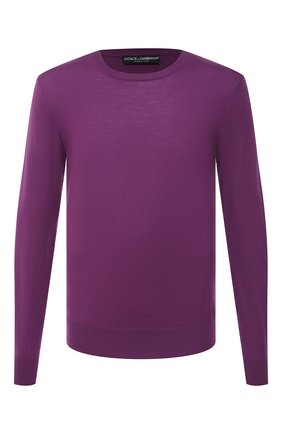 Мужской шерстяной джемпер DOLCE & GABBANA фиолетового цвета по цене 47250 руб., арт. GXA63T/JAVWD | Фото 1 Мужской шерстяной джемпер DOLCE & GABBANA фиолетового цвета, арт. GXA63T/JAVWD | Фото 1