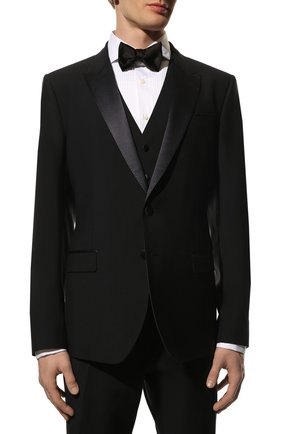 Мужской шерстяной смокинг-тройка DOLCE & GABBANA синего цвета по цене 262500 руб., арт. GK2WMT/FU2Z8 | Фото 2 Мужской шерстяной смокинг-тройка DOLCE & GABBANA синего цвета, арт. GK2WMT/FU2Z8 | Фото 2 (Рукава: Длинные; Материал внешний: Шерсть; Материал подклада: Вискоза; Стили: Классический)