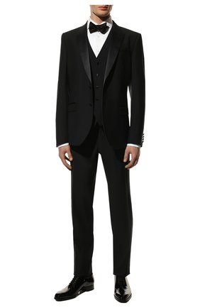 Мужской шерстяной смокинг-тройка DOLCE & GABBANA синего цвета по цене 337500 руб., арт. GK2WMT/FU2Z8 | Фото 1 Мужской шерстяной смокинг-тройка DOLCE & GABBANA синего цвета, арт. GK2WMT/FU2Z8 | Фото 1 (Рукава: Длинные; Материал внешний: Шерсть; Материал подклада: Вискоза; Стили: Классический)