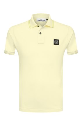 Мужское хлопковое поло STONE ISLAND желтого цвета по цене 8855 руб., арт. 101522S18 | Фото 1 Мужское хлопковое поло STONE ISLAND желтого цвета, арт. 101522S18 | Фото 1