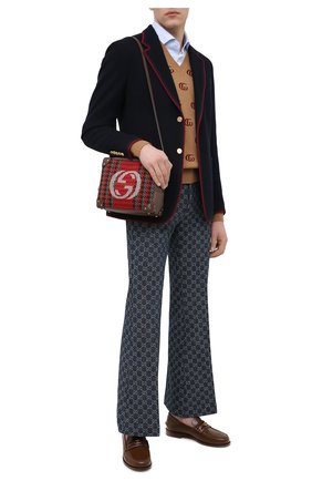 Мужская комбинированная сумка GUCCI красного цвета по цене 153500 руб., арт. 626363/2J9CT | Фото 2 Мужская комбинированная сумка GUCCI красного цвета, арт. 626363/2J9CT | Фото 2