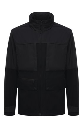 Мужская куртка Z ZEGNA черного цвета, арт. VW040/ZZ124 | Фото 1 (Материал внешний: Синтетический материал, Хлопок; Стили: Кэжуэл; Кросс-КТ: Ветровка, Куртка; Рукава: Длинные; Материал подклада: Синтетический материал; Длина (верхняя одежда): Короткие)