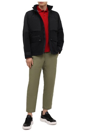 Мужская куртка Z ZEGNA черного цвета, арт. VW040/ZZ124 | Фото 2 (Материал внешний: Синтетический материал, Хлопок; Стили: Кэжуэл; Кросс-КТ: Ветровка, Куртка; Рукава: Длинные; Материал подклада: Синтетический материал; Длина (верхняя одежда): Короткие)