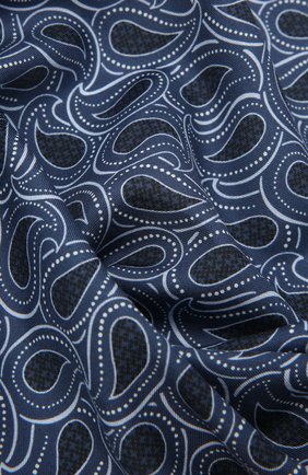 Мужской платок из хлопка и шелка ERMENEGILDO ZEGNA темно-синего цвета, арт. Z9J22/38B | Фото 2 (Материал: Текстиль, Шелк, Хлопок)