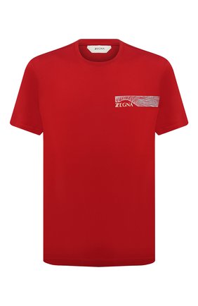 Мужская хлопковая футболка Z ZEGNA красного цвета по цене 16150 руб., арт. VW372/ZZ630E | Фото 1 Мужская хлопковая футболка Z ZEGNA красного цвета, арт. VW372/ZZ630E | Фото 1
