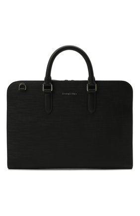 Мужская кожаная сумка для ноутбука ERMENEGILDO ZEGNA черного цвета по цене 116500 руб., арт. C1560J-LHJAK | Фото 1 Мужская кожаная сумка для ноутбука ERMENEGILDO ZEGNA черного цвета, арт. C1560J-LHJAK | Фото 1