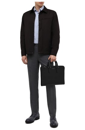 Мужская кожаная сумка для ноутбука ERMENEGILDO ZEGNA черного цвета по цене 116500 руб., арт. C1560J-LHJAK | Фото 2 Мужская кожаная сумка для ноутбука ERMENEGILDO ZEGNA черного цвета, арт. C1560J-LHJAK | Фото 2