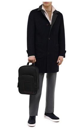Мужской кожаный рюкзак ERMENEGILDO ZEGNA черного цвета, арт. C1707W-LHDAI | Фото 2 (Материал: Натуральная кожа; Размер: large)