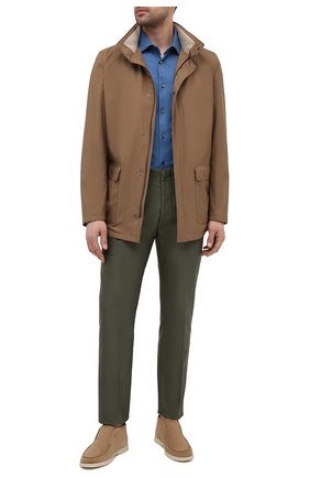 Мужская хлопковая рубашка ERMENEGILDO ZEGNA синего цвета по цене 33100 руб., арт. 901670/9MS0M2 | Фото 2 Мужская хлопковая рубашка ERMENEGILDO ZEGNA синего цвета, арт. 901670/9MS0M2 | Фото 2