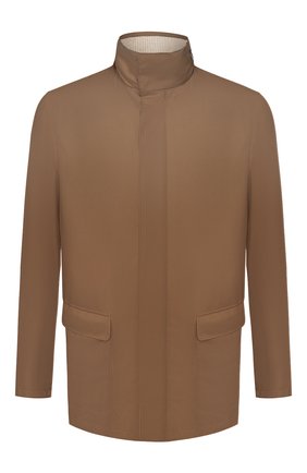 Мужская утепленная куртка LORO PIANA коричневого цвета, арт. FAI1016 | Фото 1 (Материал внешний: Синтетический материал; Стили: Кэжуэл; Материал подклада: Хлопок; Рукава: Длинные; Кросс-КТ: Куртка; Длина (верхняя одежда): До середины бедра; Региональные ограничения белый список (Axapta Mercury): RU; Мужское Кросс-КТ: утепленные куртки)