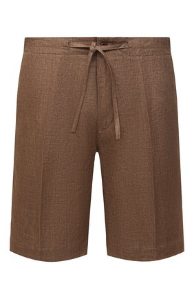 Мужские льняные шорты LORO PIANA коричневого цвета по цене 42850 руб., арт. FAI5747 | Фото 1 Мужские льняные шорты LORO PIANA коричневого цвета, арт. FAI5747 | Фото 1 (Длина Шорты М: До колена; Стили: Кэжуэл; Мужское Кросс-КТ: Шорты-одежда; Принт: Без принта; Материал внешний: Лен)