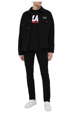 Мужская хлопковая футболка DSQUARED2 черного цвета по цене 21800 руб., арт. S74GD0785/S23852 | Фото 2 Мужская хлопковая футболка DSQUARED2 черного цвета, арт. S74GD0785/S23852 | Фото 2