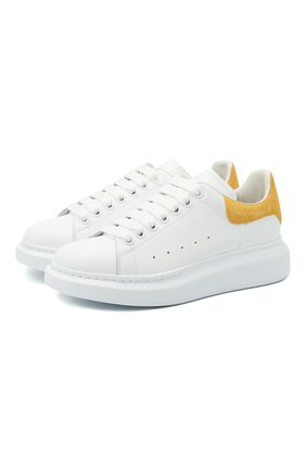 Женские кожаные кеды xl sole ALEXANDER MCQUEEN желтого цвета по цене 39950 руб., арт. 650788/WHZ4K | Фото 1 Женские кожаные кеды xl sole ALEXANDER MCQUEEN желтого цвета, арт. 650788/WHZ4K | Фото 1