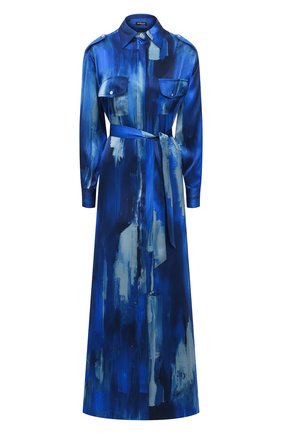 Женское шелковое платье KITON синего цвета по цене 159500 руб., арт. D47321K09T47 | Фото 1 Женское шелковое платье KITON синего цвета, арт. D47321K09T47 | Фото 1