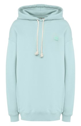 Женский хлопковое худи ACNE STUDIOS бирюзового цвета по цене 29550 руб., арт. CI0009/W | Фото 1 Женский хлопковое худи ACNE STUDIOS бирюзового цвета, арт. CI0009/W | Фото 1
