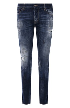 Мужские джинсы DSQUARED2 синего цвета по цене 67050 руб., арт. S74LB0871/S30342 | Фото 1 Мужские джинсы DSQUARED2 синего цвета, арт. S74LB0871/S30342 | Фото 1 (Детали: Потертости; Длина (брюки, джинсы): Стандартные; Материал внешний: Хлопок, Деним; Стили: Гранж; Кросс-КТ: Деним; Силуэт М (брюки): Узкие)