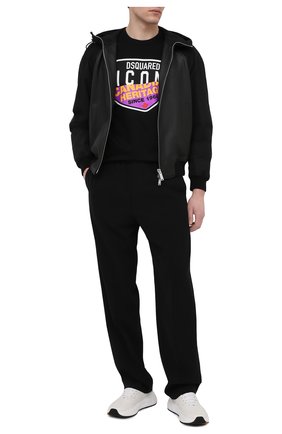 Мужская хлопковая футболка DSQUARED2 черного цвета по цене 19800 руб., арт. S79GC0013/S23009 | Фото 2 Мужская хлопковая футболка DSQUARED2 черного цвета, арт. S79GC0013/S23009 | Фото 2