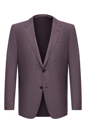 Мужской шерстяной пиджак ERMENEGILDO ZEGNA сиреневого цвета по цене 176500 руб., арт. 951507/122520 | Фото 1 Мужской шерстяной пиджак ERMENEGILDO ZEGNA сиреневого цвета, арт. 951507/122520 | Фото 1 (Длина (для топов): Стандартные; Стили: Классический; Рукава: Длинные; Пиджаки М: Прямой; Материал внешний: Шерсть; Материал подклада: Купро; Случай: Формальный; 1-2-бортные: Однобортные)