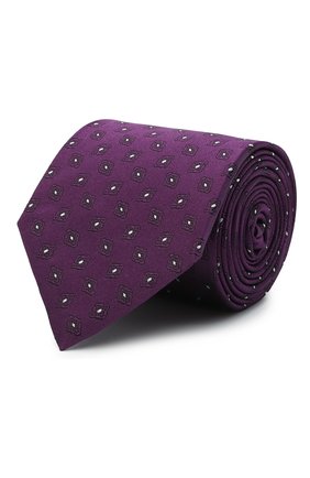 Мужской шелковый галстук ERMENEGILDO ZEGNA фиолетового цвета, арт. Z9D44/100 | Фото 1 (Материал: Шелк, Текстиль; Принт: С принтом)