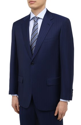 Мужской костюм из шерсти и шелка BRIONI синего цвета по цене 513500 руб., арт. RAH00W/P0A1A/PARLAMENT0 | Фото 2 Мужской костюм из шерсти и шелка BRIONI синего цвета, арт. RAH00W/P0A1A/PARLAMENT0 | Фото 2
