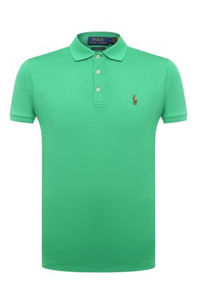 Мужское хлопковое поло POLO RALPH LAUREN зеленого цвета по цене 10950 руб., арт. 710704319 | Фото 1 Мужское хлопковое поло POLO RALPH LAUREN зеленого цвета, арт. 710704319 | Фото 1 (Кросс-КТ: Трикотаж; Застежка: Пуговицы; Рукава: Короткие; Стили: Кэжуэл; Длина (для топов): Стандартные; Материал внешний: Хлопок)