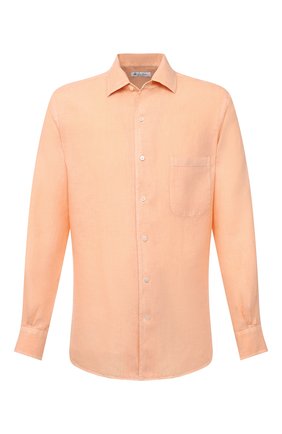 Мужская льняная рубашка LORO PIANA оранжевого цвета по цене 57250 руб., арт. FAL6255 | Фото 1 Мужская льняная рубашка LORO PIANA оранжевого цвета, арт. FAL6255 | Фото 1