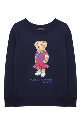 Детский хлопковый свитшот POLO RALPH LAUREN синего цвета по цене 8935 руб., арт. 313837228 | Фото 1 Детский хлопковый свитшот POLO RALPH LAUREN синего цвета, арт. 313837228 | Фото 1