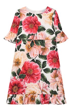 Детское платье из вискозы DOLCE & GABBANA разноцветного цвета по цене 38750 руб., арт. L52DM0/FSRMW/2-6 | Фото 1 Детское платье из вискозы DOLCE & GABBANA разноцветного цвета, арт. L52DM0/FSRMW/2-6 | Фото 1 (Материал подклада: Шелк; Материал внешний: Вискоза; Рукава: Короткие; Девочки Кросс-КТ: Платье-одежда; Случай: Вечерний; Ростовка одежда: 2 года | 92 см, 3 года | 98 см, 4 года | 104 см, 5 лет | 110 см, 6 лет | 116 см)