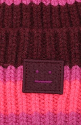 Детского шерстяная шапка ACNE STUDIOS розового цвета по цене 5960 руб., арт. D40004 | Фото 3 Детского шерстяная шапка ACNE STUDIOS розового цвета, арт. D40004 | Фото 3