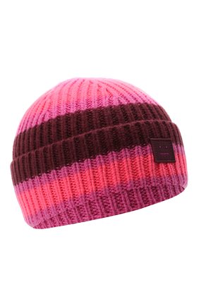 Детского шерстяная шапка ACNE STUDIOS розового цвета, арт. D40004 | Фото 1 (Материал: Текстиль, Шерсть; Региональные ограничения белый список (Axapta Mercury): RU)
