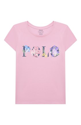 Детская хлопковая футболка POLO RALPH LAUREN розового цвета по цене 3675 руб., арт. 313837218 | Фото 1 Детская хлопковая футболка POLO RALPH LAUREN розового цвета, арт. 313837218 | Фото 1