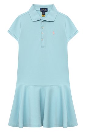 Детское хлопковое мини-платье POLO RALPH LAUREN голубого цвета по цене 6995 руб., арт. 312698754 | Фото 1 Детское хлопковое мини-платье POLO RALPH LAUREN голубого цвета, арт. 312698754 | Фото 1 (Рукава: Короткие; Материал внешний: Хлопок; Девочки Кросс-КТ: Платье-одежда; Случай: Повседневный; Ростовка одежда: 5 лет | 110 см, 6 лет | 116 см)