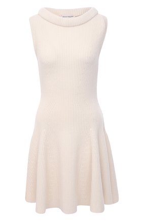 Женское шерстяное платье ALEXANDER MCQUEEN белого цвета по цене 130500 руб., арт. 650342/Q1ATA | Фото 1 Женское шерстяное платье ALEXANDER MCQUEEN белого цвета, арт. 650342/Q1ATA | Фото 1