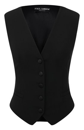 Женский жилет DOLCE & GABBANA черного цвета по цене 57450 руб., арт. F79H5T/FUBAJ | Фото 1 Женский жилет DOLCE & GABBANA черного цвета, арт. F79H5T/FUBAJ | Фото 1