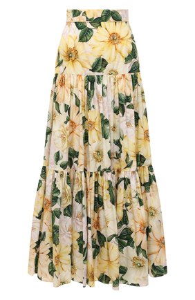 Женская хлопковая юбка DOLCE & GABBANA желтого цвета по цене 105000 руб., арт. F4A8QT/HS5IA | Фото 1 Женская хлопковая юбка DOLCE & GABBANA желтого цвета, арт. F4A8QT/HS5IA | Фото 1