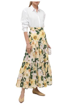Женская хлопковая юбка DOLCE & GABBANA желтого цвета по цене 105000 руб., арт. F4A8QT/HS5IA | Фото 2 Женская хлопковая юбка DOLCE & GABBANA желтого цвета, арт. F4A8QT/HS5IA | Фото 2