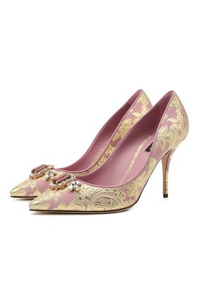 Женские текстильные туфли cardinale 90 DOLCE & GABBANA светло-розового цвета по цене 73050 руб., арт. CD1590/AW703 | Фото 1 Женские текстильные туфли cardinale 90 DOLCE & GABBANA светло-розового цвета, арт. CD1590/AW703 | Фото 1
